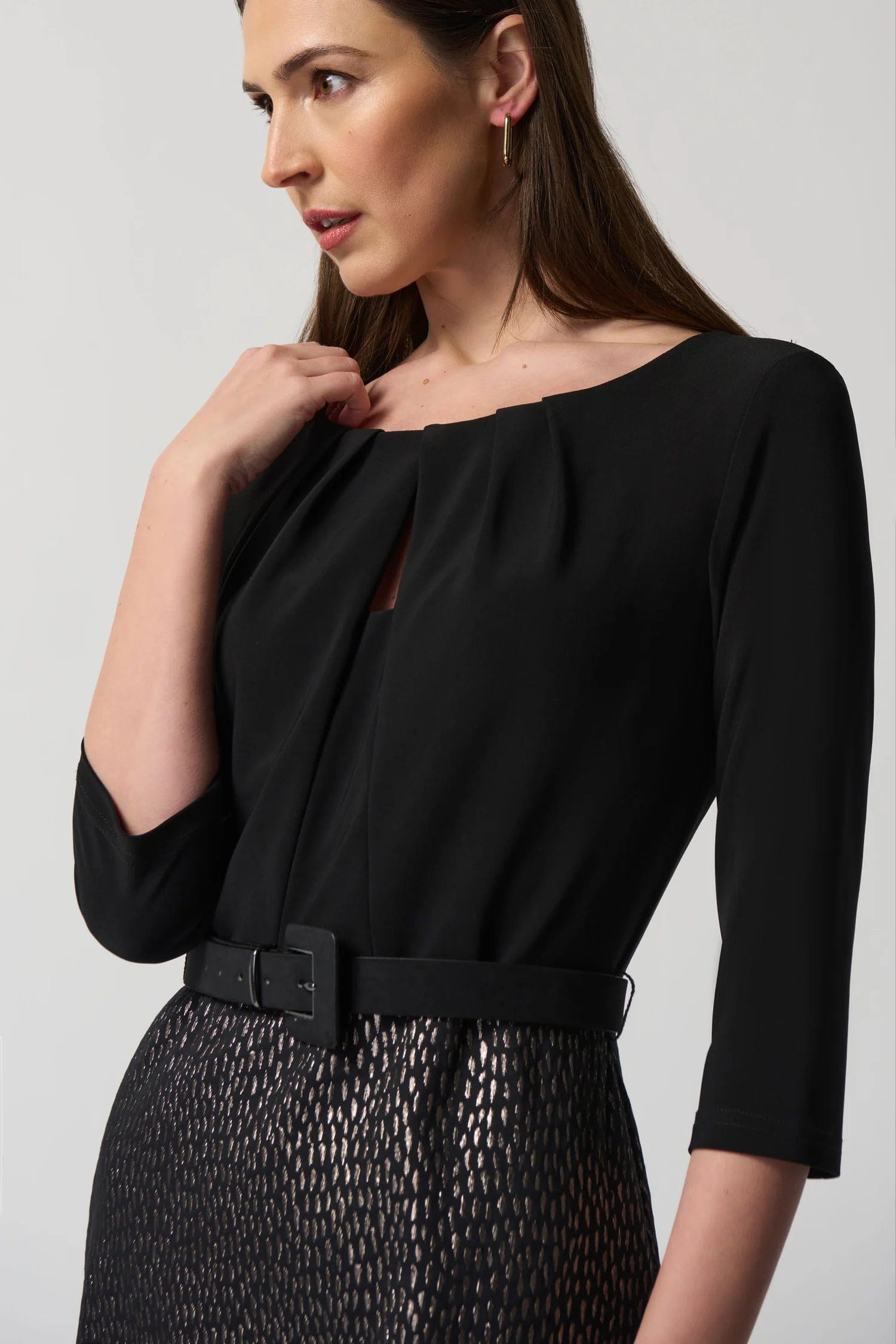 The Good Stuff Joseph Ribkoff Dress Black-Bronze - 233120