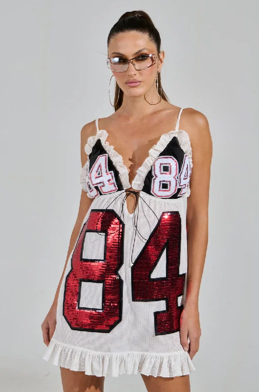 Limited-Time Offers On Elegant And Casual Styles TOUCHDOWN SEQUIN JERSEY DRESS