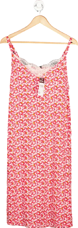 Shop Now For Exclusive Discounts Ulla Popken Red/Pink Floral Print Sundress EU 46/48