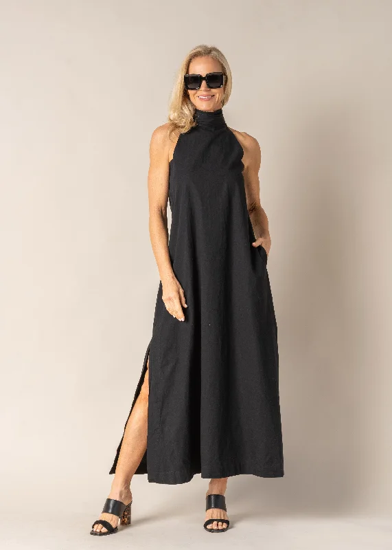 Save Big Ebony Cotton Dress in Black