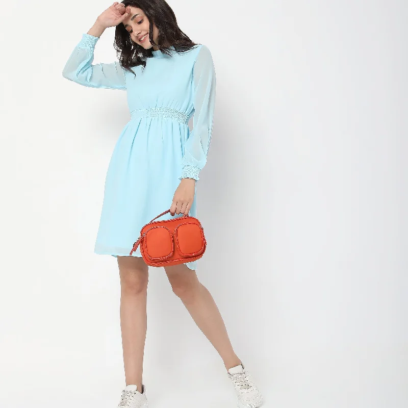 Luxury Women's Fashion Regular Fit Solid Dress