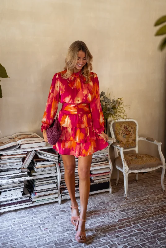 Stylish Fashion Clearance – Last Chance To Save Pink and Orange Manae Dress