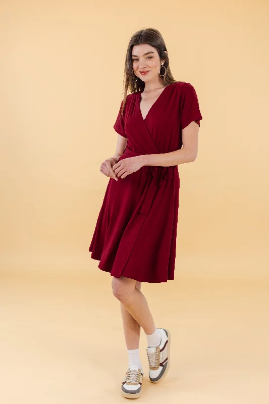 Trend Forward Threads Dress Catherine Cherry Red