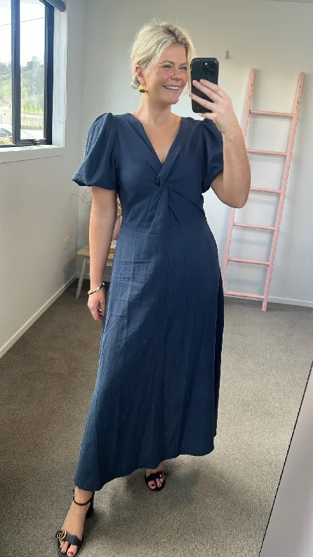 Clothes For Sale Drama The Label Halo Dress - Oxford Blue