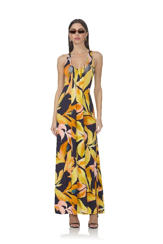 Trendy Online Boutiques Aliza Dress - Navy Tropical