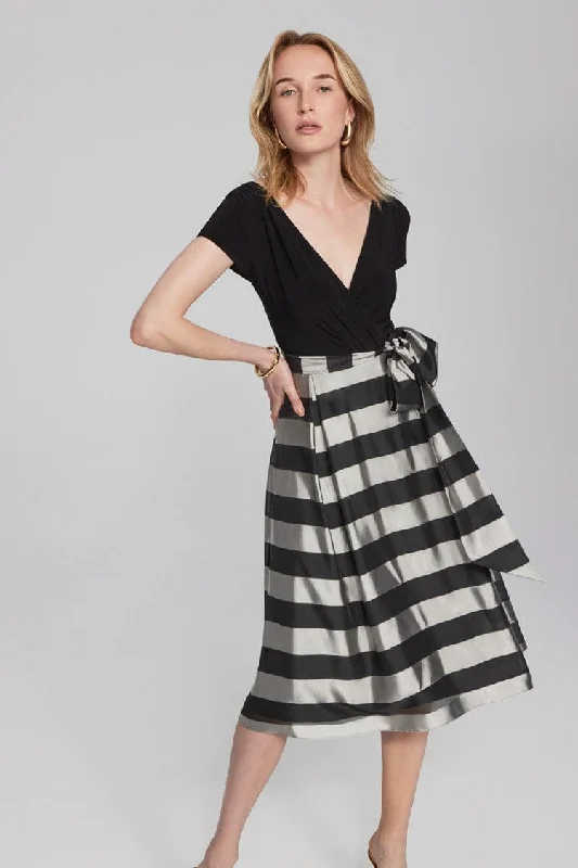 Effortless Style, Endless Impact Joseph Ribkoff Black/Silver Dress - 241748