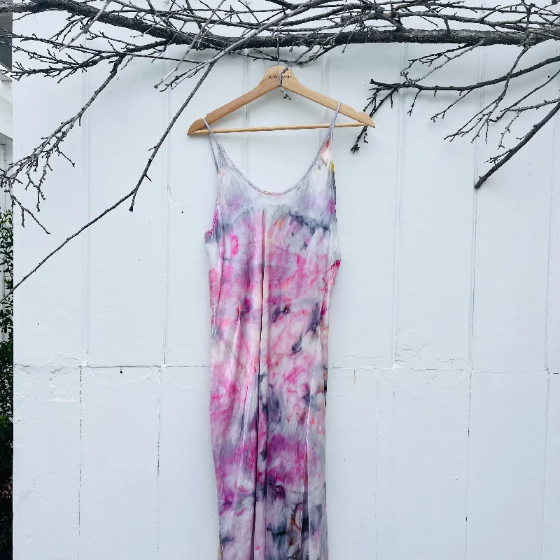 Trendy Threads VH-1489 Ice Dyed Maxi Bias Slip Dress