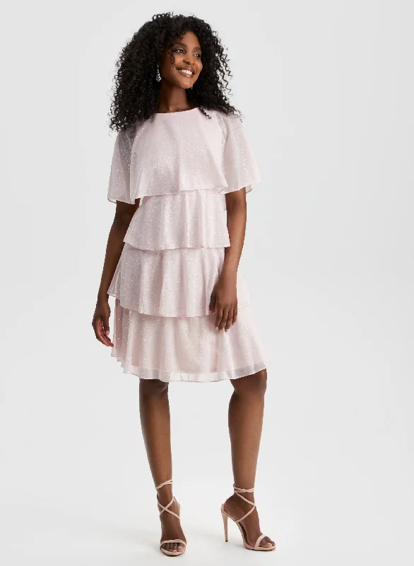 The Fashion Sale You've Been Waiting For Is Here Glitter Mesh Tiered Dress