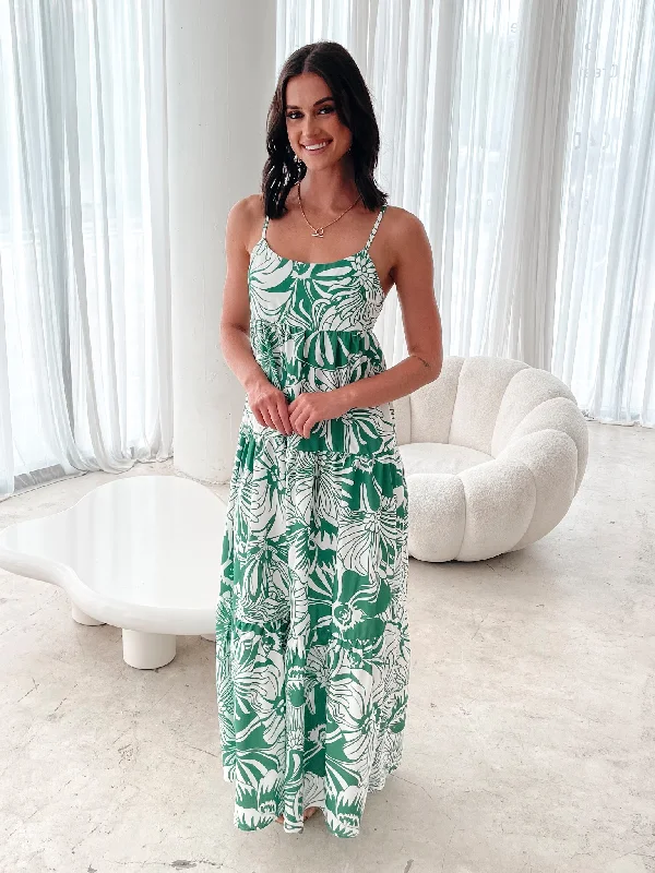 Weekend Exclusive Oloria Dress - Green Floral