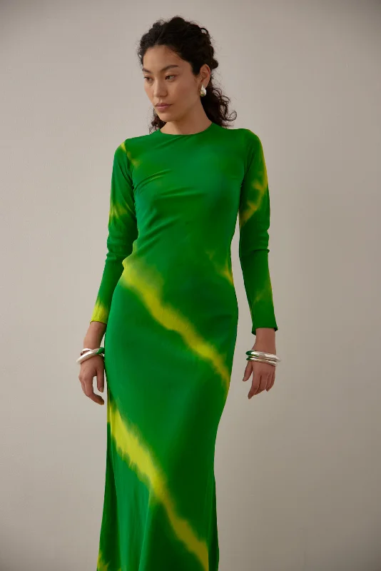 Season Sale Gary Bigeni Leong Hand Painted Dress - Green