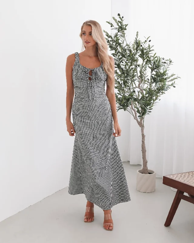 Limited-Time Offer Patrizia Dress - Black Gingham