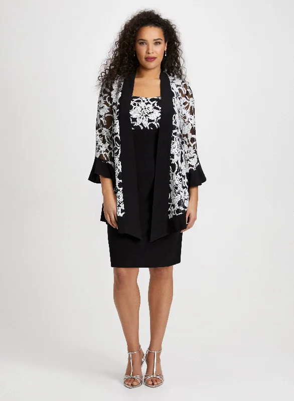 Clothing Brands Sequin Detail Dress & Jacket Set