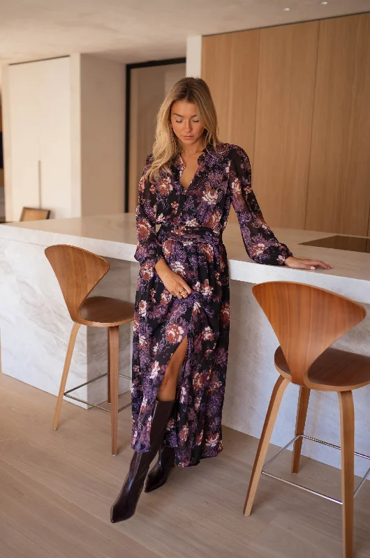 Get Ready To Save Like Never Before Purple and Black Shelly Dress