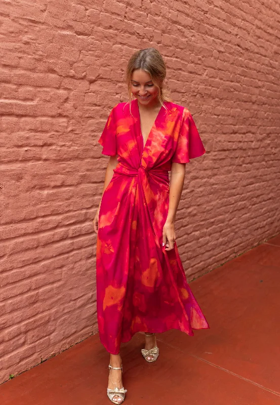Final Call – Shop Elegant And Casual Fashion For Less Pink Patterned Joanny Dress