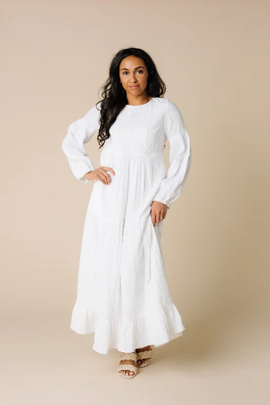 Women's Formal Apparel Citrus Miranda Embroidered White Dress