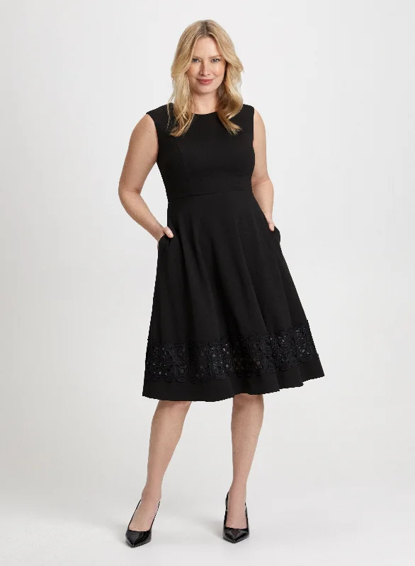 Eclectic Fashion Lace Trim Dress