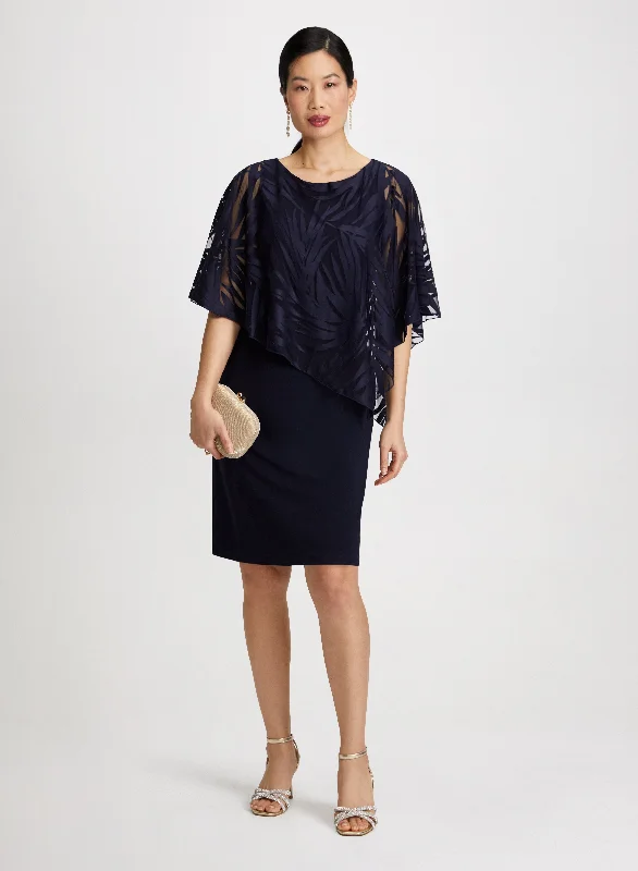 Women's Wedding Apparel Asymmetric Poncho Dress