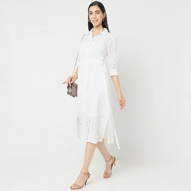 Chic & Cozy Apparel Regular Fit Solid Dress