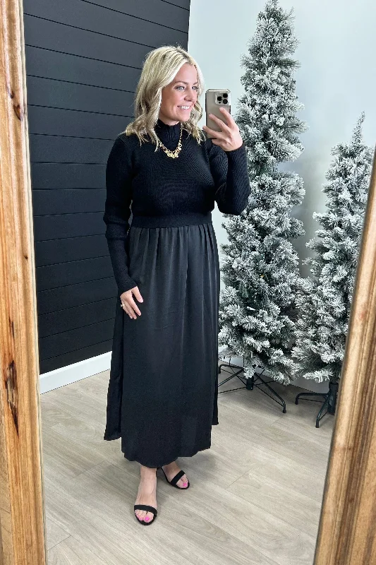 Flash Sale On Stylish Outfits – Hurry Before It's Gone Black Sweater Top Dress