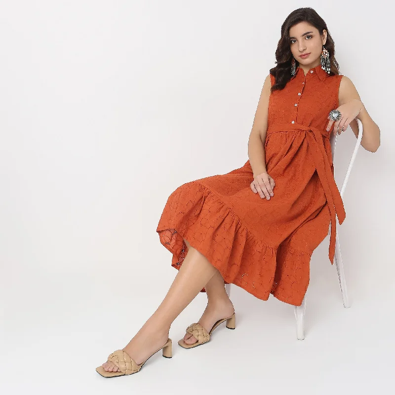 Holiday Gift Guide Sale Flare Fit Embroidered Dress