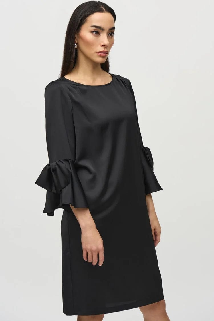 Fashion Sale Joseph Ribkoff Satin Ruffle Sleeve Straight Dress - 244235