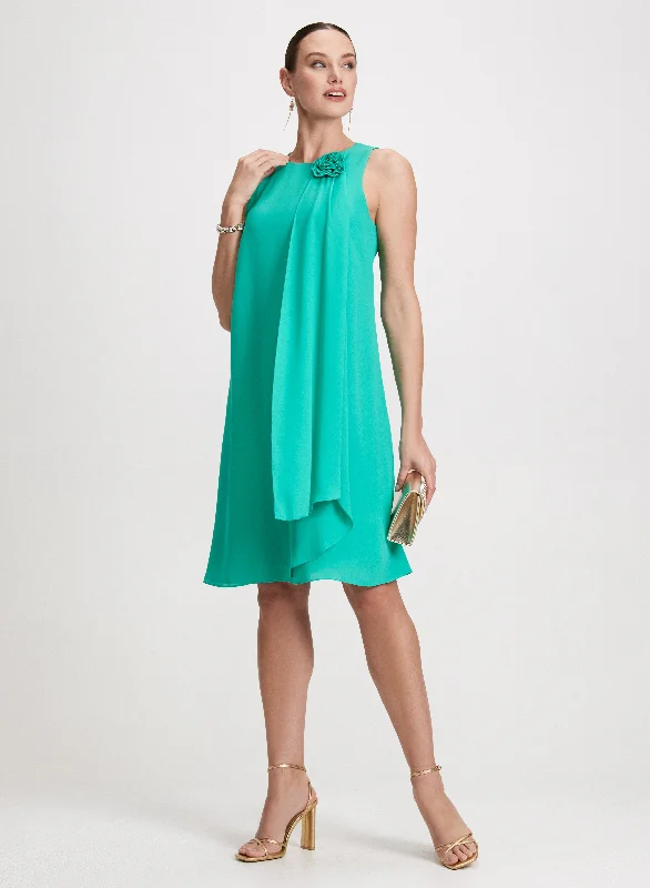 Trendy Women's Wear Short Rosette Dress