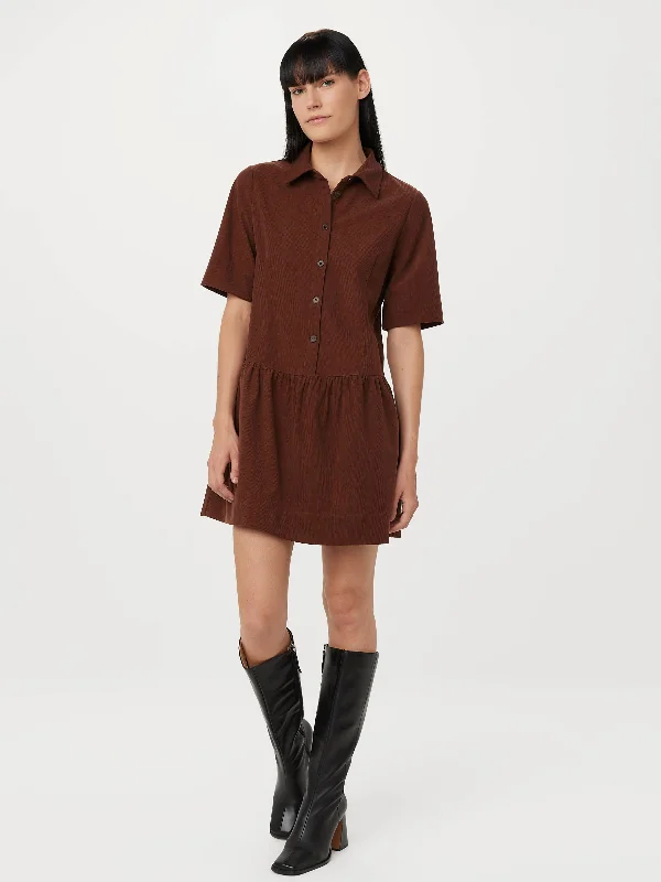 Women's Loungewear Clothes The Corduroy Shirt Dress in Pinot Noir
