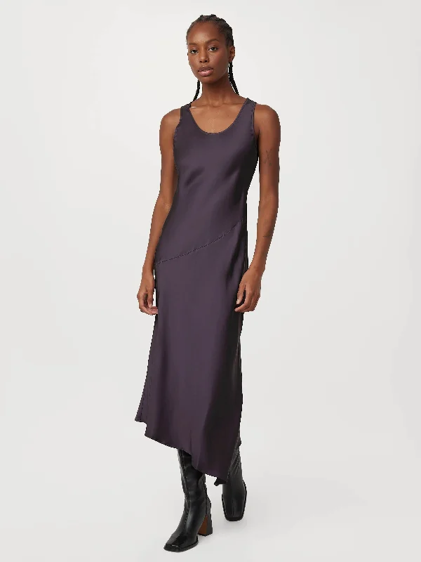 Affordable Women's Clothes The Asymmetrical Slip Dress in Dark Purple