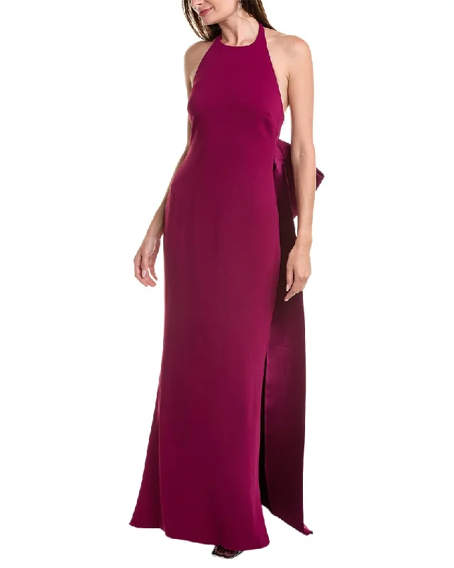 Stylish Women's Garments For Holidays Badgley Mischka Bow Back Gown