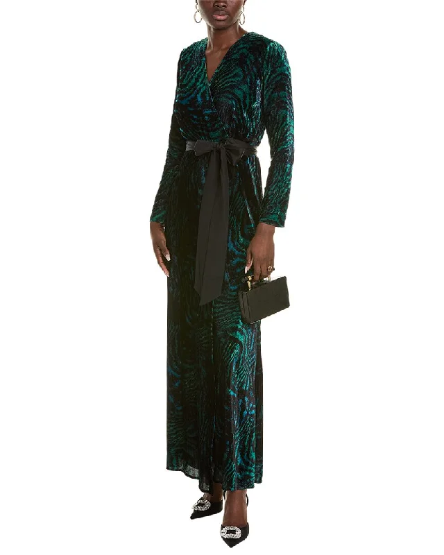 Women's Workout Clothing Diane von Furstenberg Jareth Velvet Wrap Dress