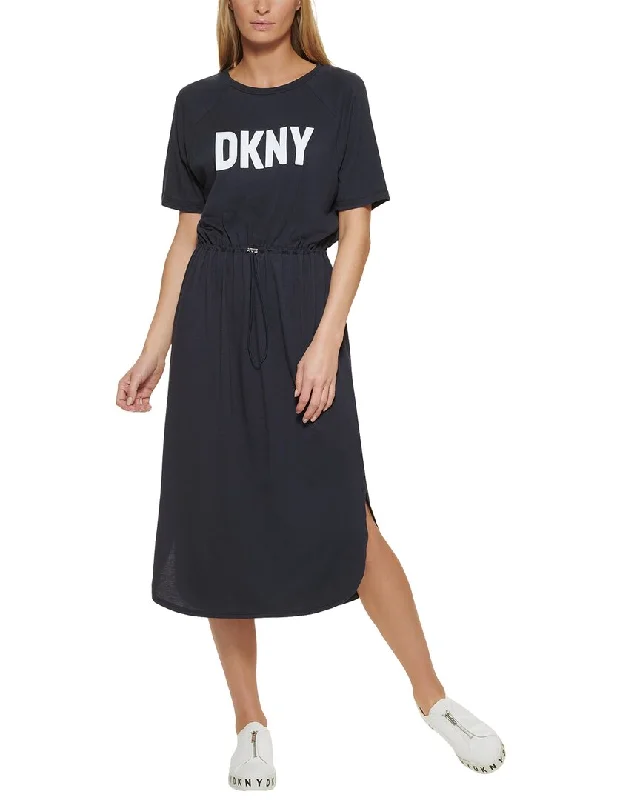 Women's Date Night Outfit DKNY Logo Drawstring Dress