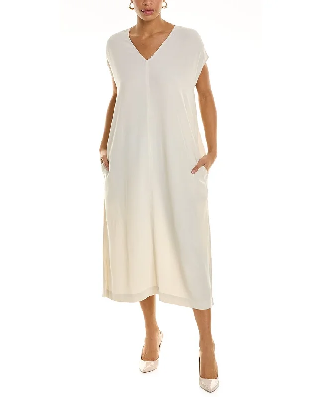 Women's Functional Outdoor Garments EILEEN FISHER V-Neck Maxi Dress