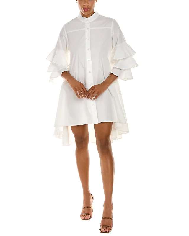 Online Impressions Boutique Gracia Layered Ruffle Sleeve Shirtdress