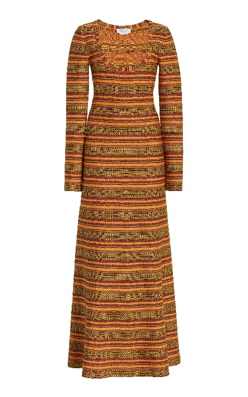 Women's Classic Outfit Hank Knit Dress in Fire Multi Merino Wool