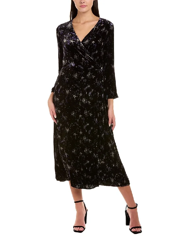 Best Online Boutiques Johnny Was Stardust Silk-Blend Wrap Dress