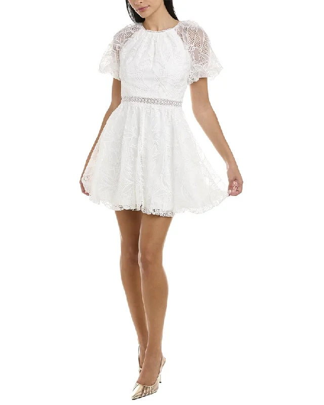 Women's Stylish Professional Garments ML Monique Lhuillier Lace A-Line Dress