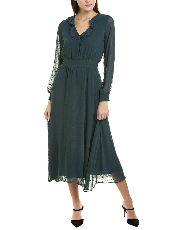 Timeless Women's Fashion Styles Nanette by Nanette Lepore Swiss Dot Maxi Dress