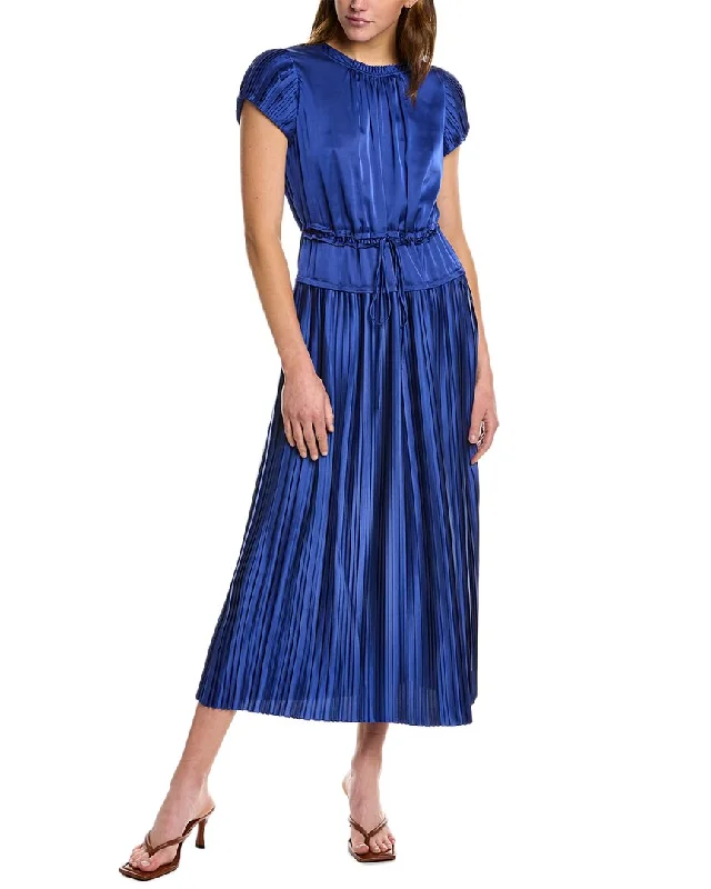 Affordable Fashion Clothing For Women Rebecca Taylor Pleated Sleeve Midi Dress