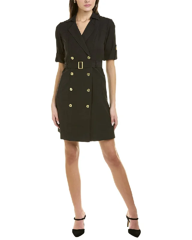 Women's Professional Outfit Sharagano Lepore Sharksin III Double-Breasted Shirtdress