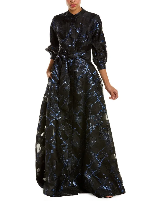 Fashionable Women's Clothes Teri Jon by Rickie Freeman Jacquard A-line Gown