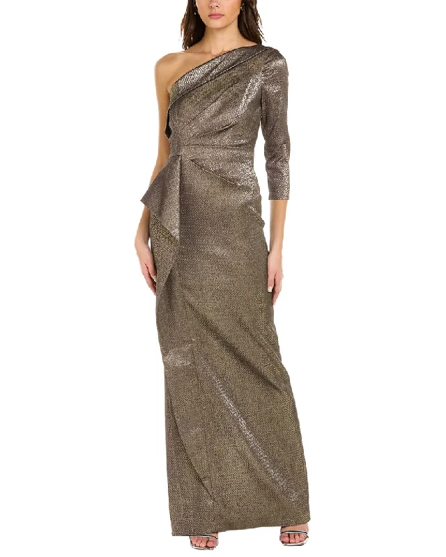 Women's Evening Wear for Special Occasions Teri Jon by Rickie Freeman One-Shoulder Column Gown