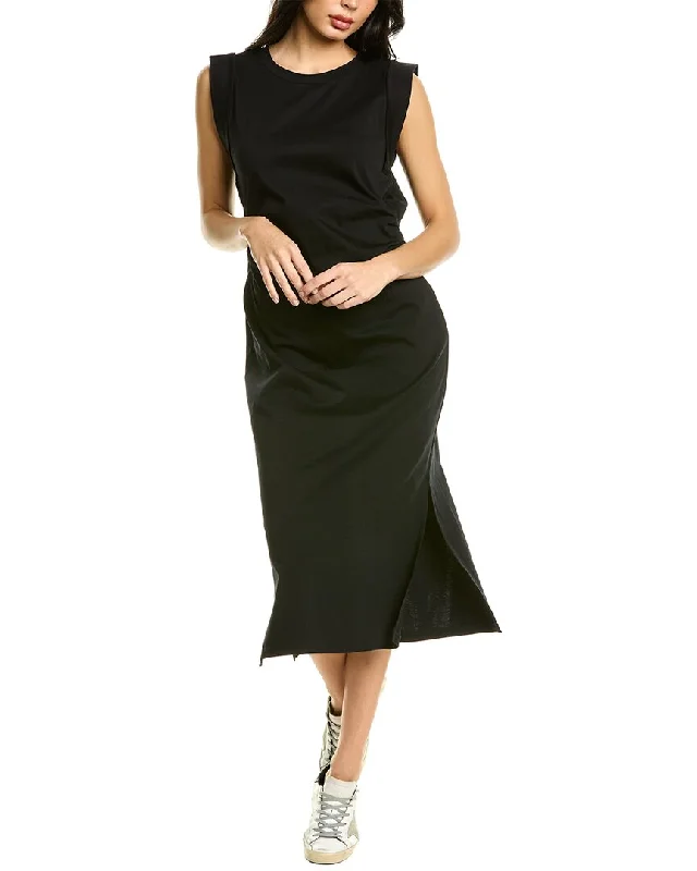 Women's Clothing Outfit Set Vince Waist Tie Midi Dress