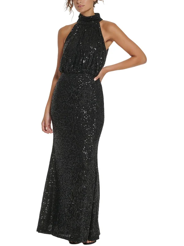 Women's Festive Attire Womens Sequined Evening Dress