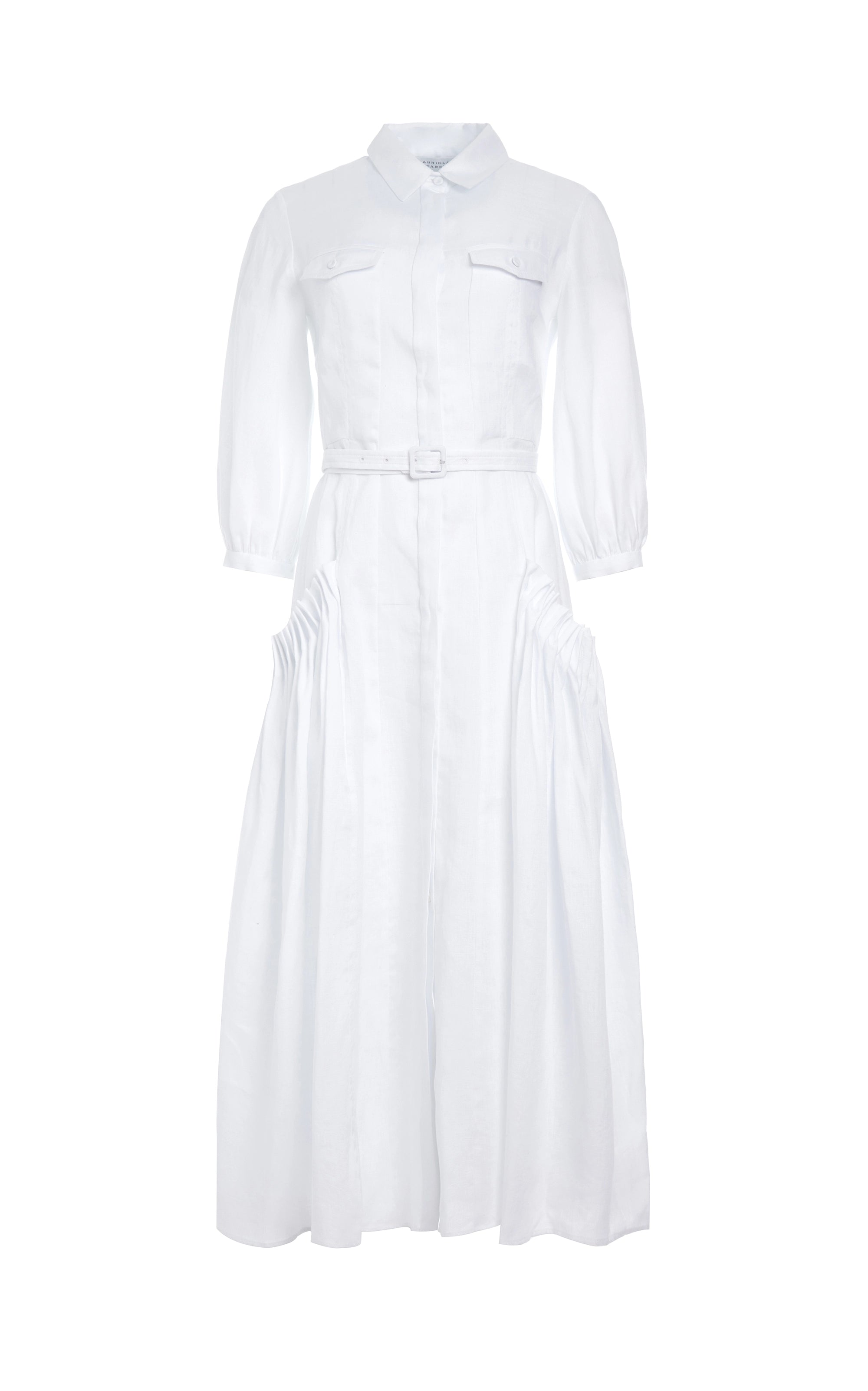 Versatile Women's Clothing for All Occasions Woodward Pleated Shirtdress in White Aloe Linen