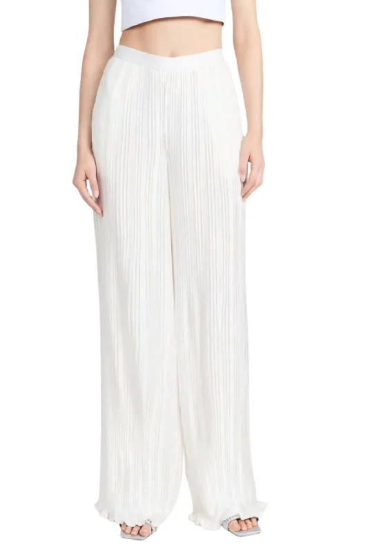 Women's Chic Outerwear Attire Bree Pants In White