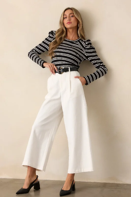 Women's Office Attire Call It Fate Ivory Wide Leg Jeans