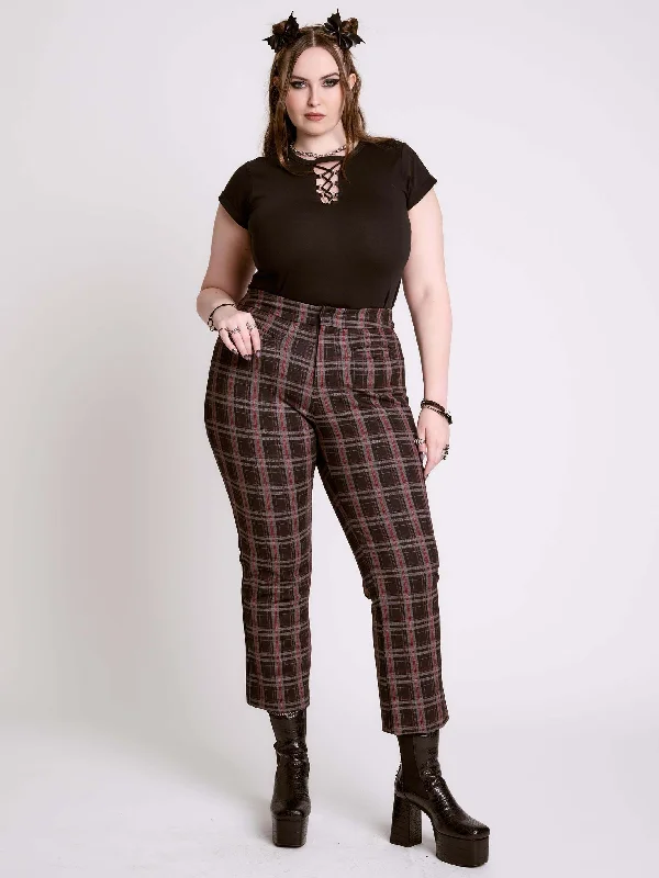 Clearance Sale Online Cropped Vintage Plaid Pants