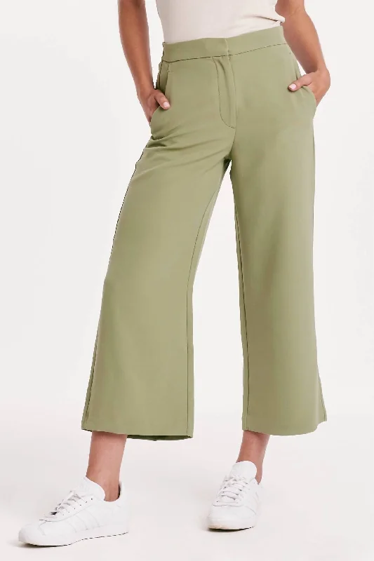 End of Season Sale Denali High Rise Wide Leg Cropped Pant In Eucalyptus