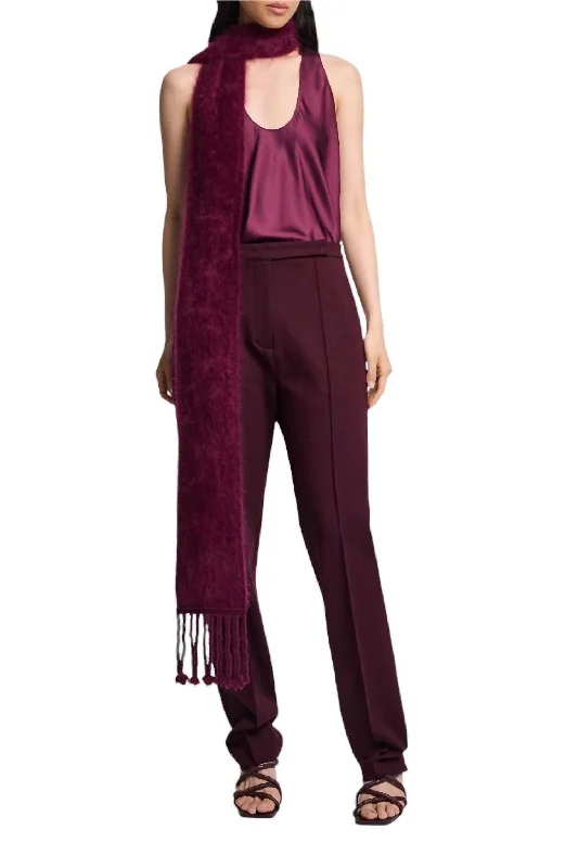Women's Casual Wear Clothing Emotional Essence Pants In Dark Burgundy