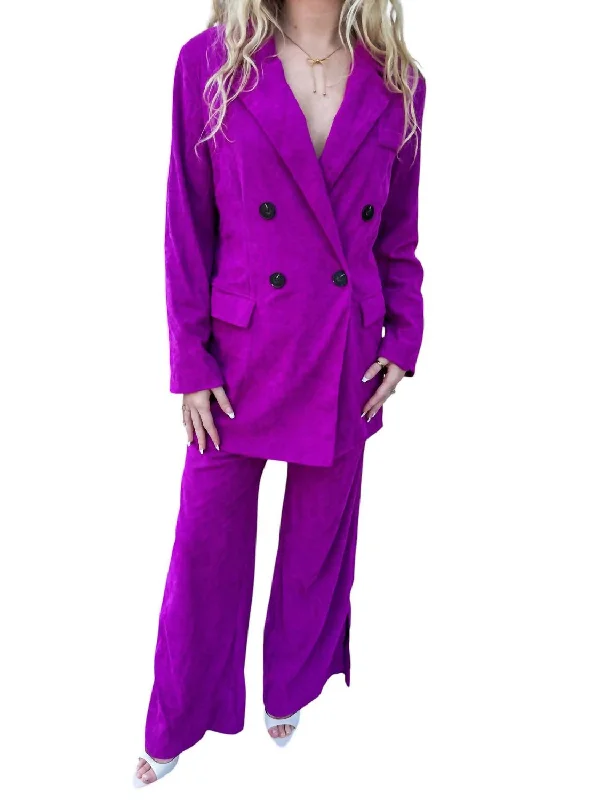 Women's Activewear Garments Empire Wide Leg Pants In Purple